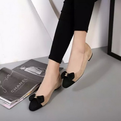 CHANEL Shallow mouth flat shoes Women--092